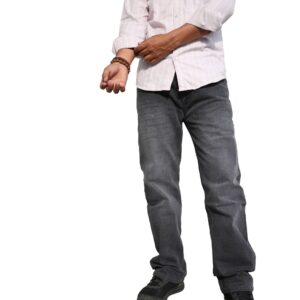 Smadds Men's Regular Fit Stretchable Denim Jeans – Grey Faded | Premium Daily Wear